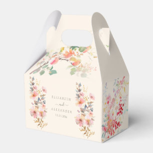 Elegant Fall Watercolor Apples Wedding Favor Box
