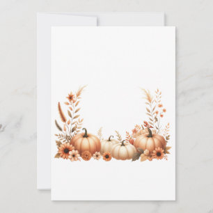 Elegant fall watercolor illustration invitation