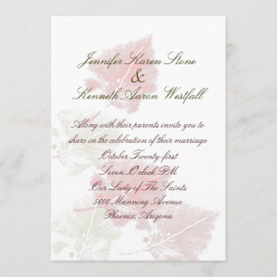 Elegant Fall Wedding Invitation