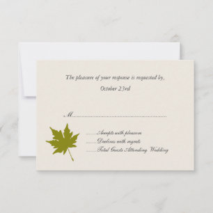 Elegant Fall Wedding Response Cards