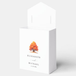Elegant Fall Wedding Rustic Autumn Tree Wedding  Favor Box