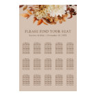 Elegant Fall Wedding Seat Chart
