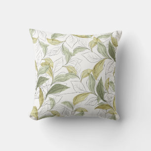 Elegant Falling Leaves Nature-Inspired Design Throw Pillow