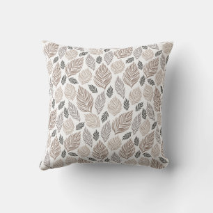 Elegant Falling Leaves Pattern Throw Pillow