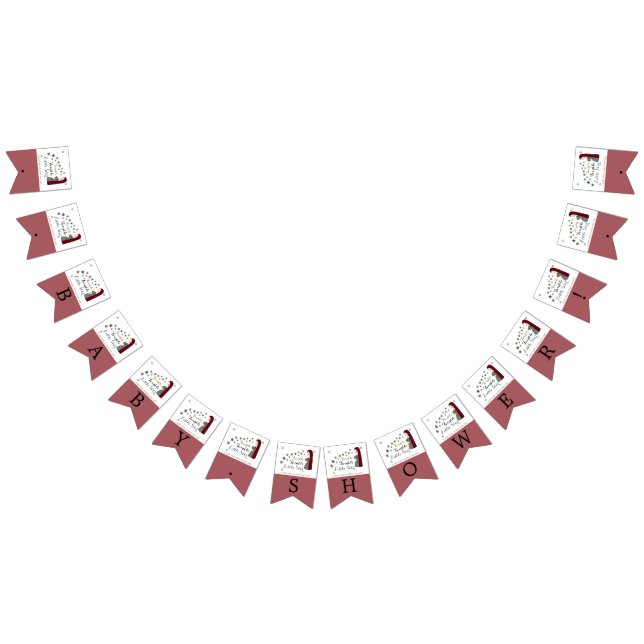 Elegant Falling Stars, Girl's Baby Shower Bunting Flags (All)