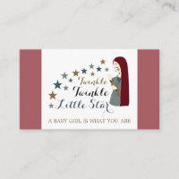 Elegant Falling Stars, Girl's Baby Shower Ticket