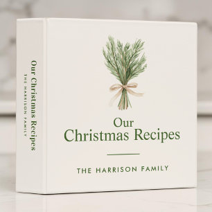 Elegant Family Christmas Recipe Binder