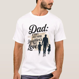 Elegant Family Love Silhouette Father's Day T-Shirt