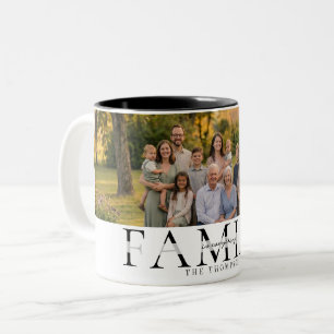 Elegant Family Name Keepsake Photo Gift Two-Tone Coffee Mug