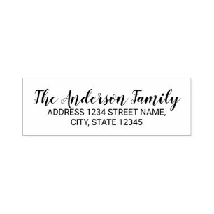 Elegant Family Name Return Address Self-inking Stamp