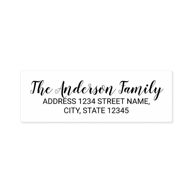 Elegant Family Name Return Address Self-inking Stamp (Design)