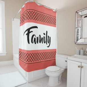 Elegant Family Pattern Print Stylish Coral