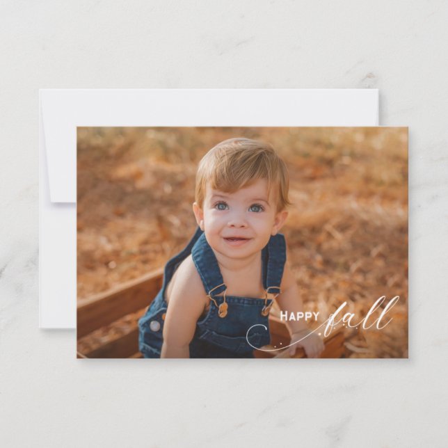 Elegant Family Photo Custom "Happy Fall" (Front)