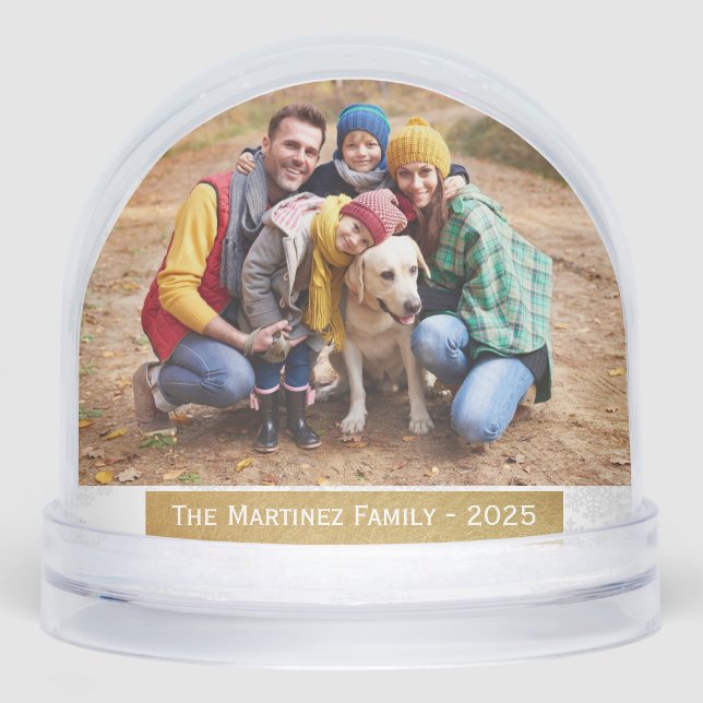 Elegant Family Photo Quotes Christmas  Snowglobe (Front)