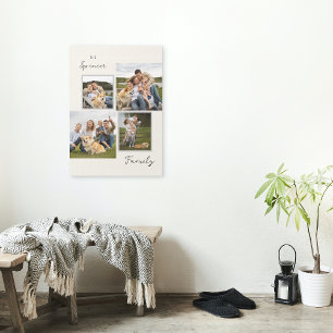 Elegant Family Photos Collage Decor Canvas Print