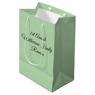 Elegant Family Reunion Green Medium Gift Bag
