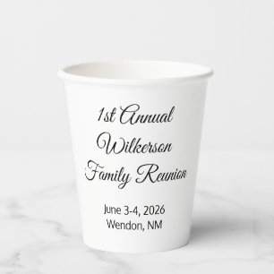 Elegant Family Reunion  Paper Cups