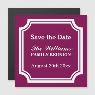 Elegant family reunion Save the date card magnet