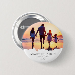 Elegant Family Vacation   Family Trip Photo 2 Inch Round Button