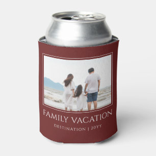Elegant Family Vacation Family Trip Photo Can Cooler