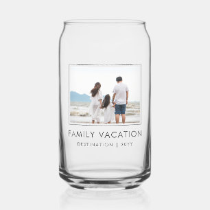 Elegant Family Vacation Family Trip Photo Can Glass