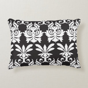 Elegant Fan Motifs in Golden Art Deco. Accent Pillow