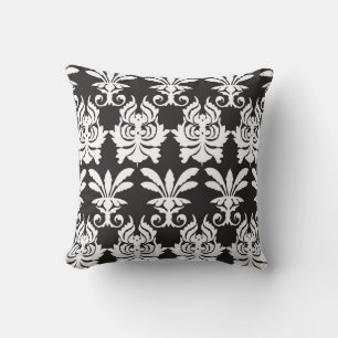 Elegant Fan Motifs in Golden Art Deco. Throw Pillow