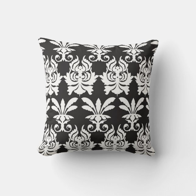 Elegant Fan Motifs in Golden Art Deco. Throw Pillow (Front)