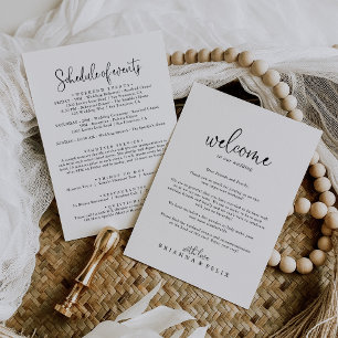 Elegant Fancy Script Wedding Welcome Letter