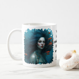 Elegant Fantasy Beautiful Mermaid Princess Quote Coffee Mug
