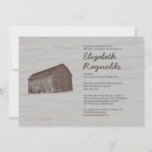 Elegant Farm Bridal Shower Invitations