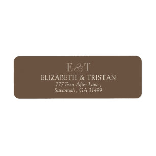 Elegant Farmhouse Brown Minimalist Wedding