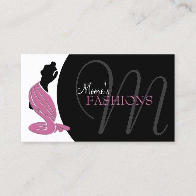 Elegant Fashion Boutique Business Card (Front)