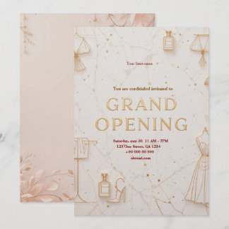 Elegant Fashion Boutique Grand Opening Invitation 