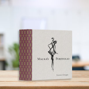 Elegant Fashion Designer Portfolio Summer Album Binder