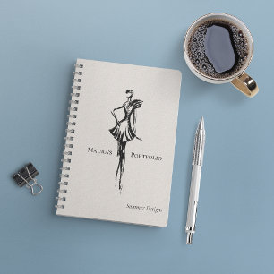 Elegant Fashion Designer Portfolio   Summer Sketch Notebook
