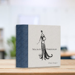 Elegant Fashion Designer Portfolio Winter Album Binder