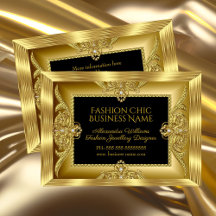 Elegant Fashion Jewellery Designer Gold Gems black