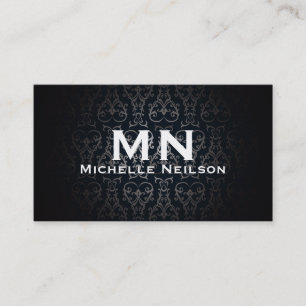 Elegant Fashion Monogram Business Card