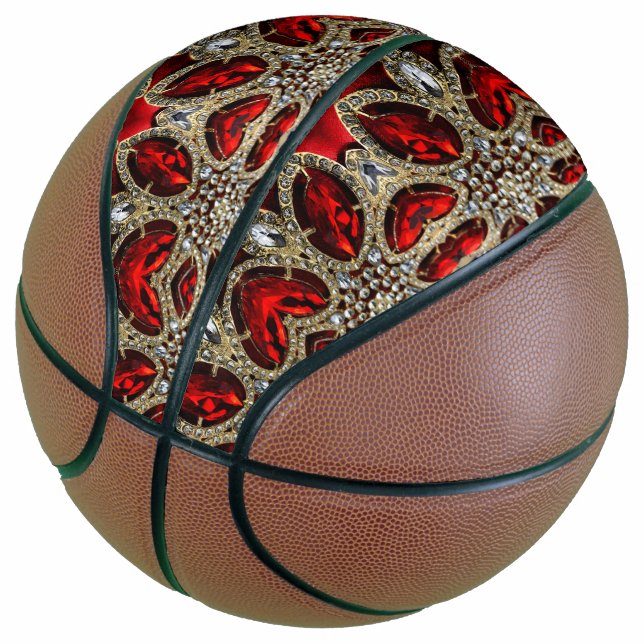 elegant fashion stylish gold ruby red burgundy  basketball (Angled)