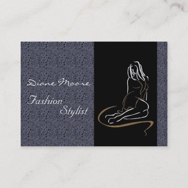Elegant Fashion Stylist Business Card (Front)