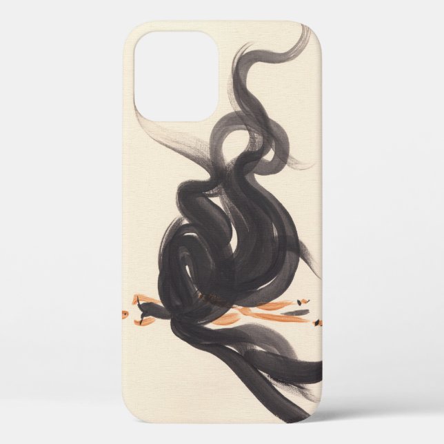 Elegant Fashion: Watercolor Lady Case-Mate iPhone Case (Back)