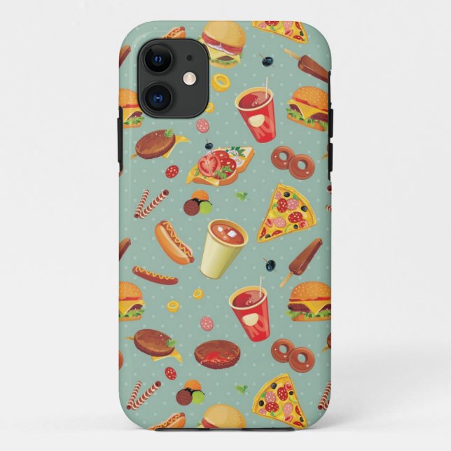 Elegant Fast Food Pattern Case-Mate iPhone Case (Back)