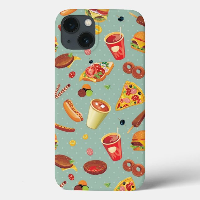 Elegant Fast Food Pattern Case-Mate iPhone Case (Back)