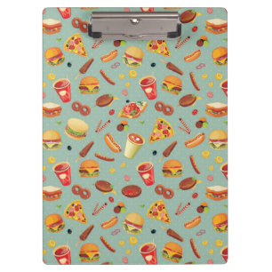 Elegant Fast Food Pattern Clipboard