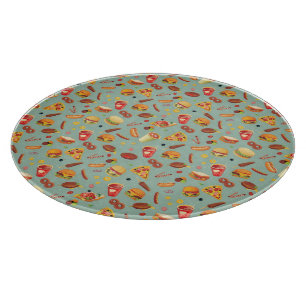 Elegant Fast Food Pattern Cutting Board