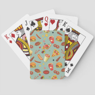 Elegant Fast Food Pattern Playing Cards