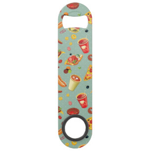 Elegant Fast Food Pattern Speed Bottle Opener