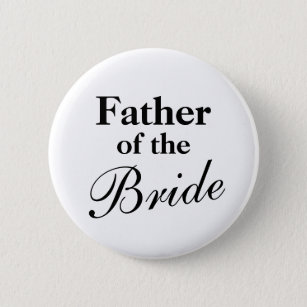 Elegant Father of the bride buttons   White