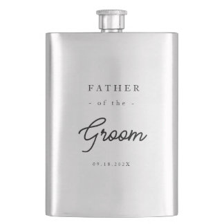 Elegant Father of the Groom Hip Flask